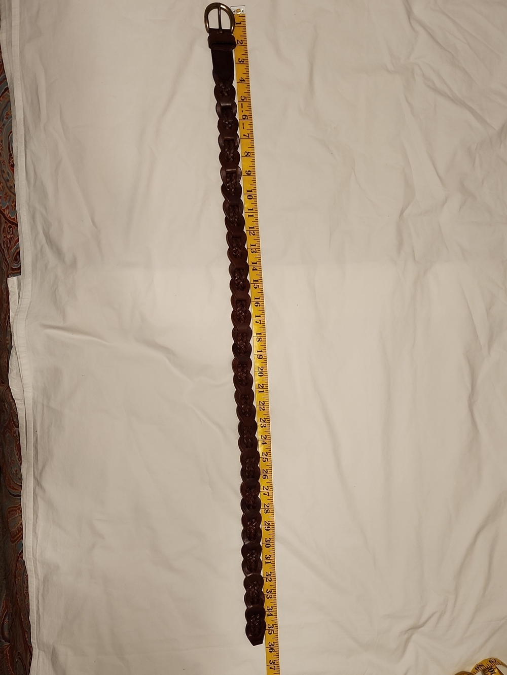 Braided Brown Leather Women’s Belt